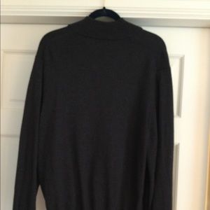 Brooks Brothers Marino wool mock neck zip sweater